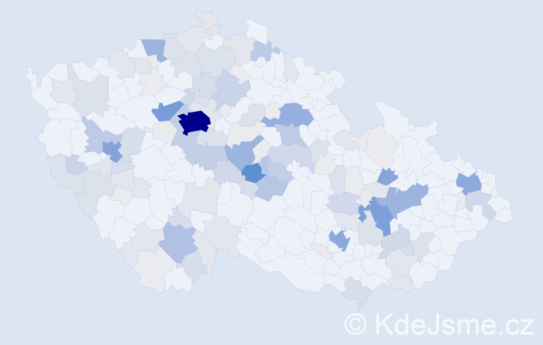 Příjmení: 'Ptáčníková', počet výskytů 518 v celé ČR