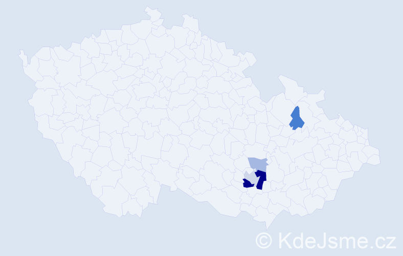Příjmení: 'Nossová', počet výskytů 11 v celé ČR
