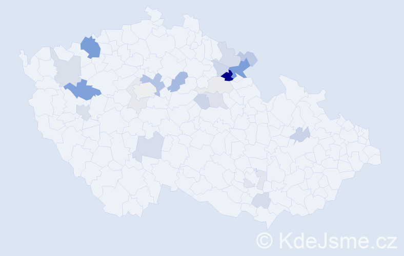 Příjmení: 'Krista', počet výskytů 62 v celé ČR