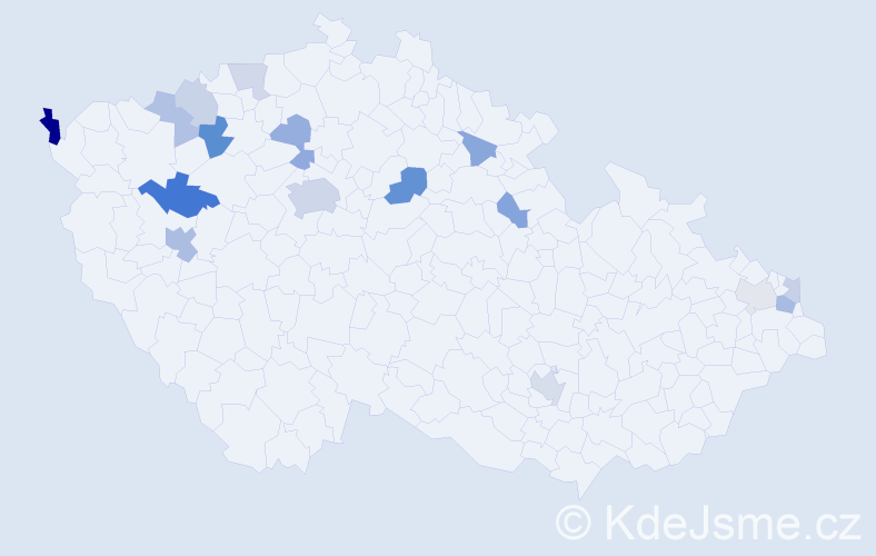 Příjmení: 'Červeňanská', počet výskytů 33 v celé ČR