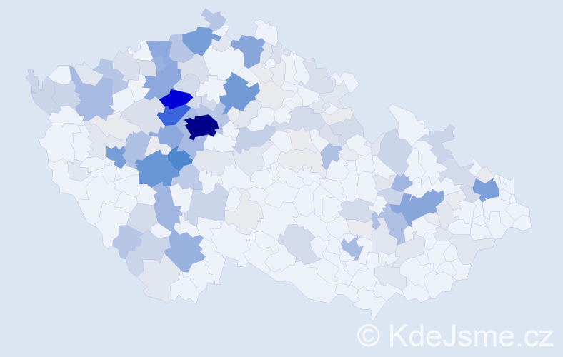 Příjmení: 'Dragounová', počet výskytů 700 v celé ČR