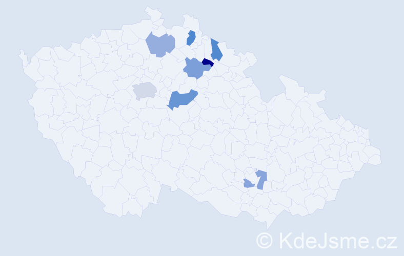 Příjmení: 'Chedryk', počet výskytů 12 v celé ČR