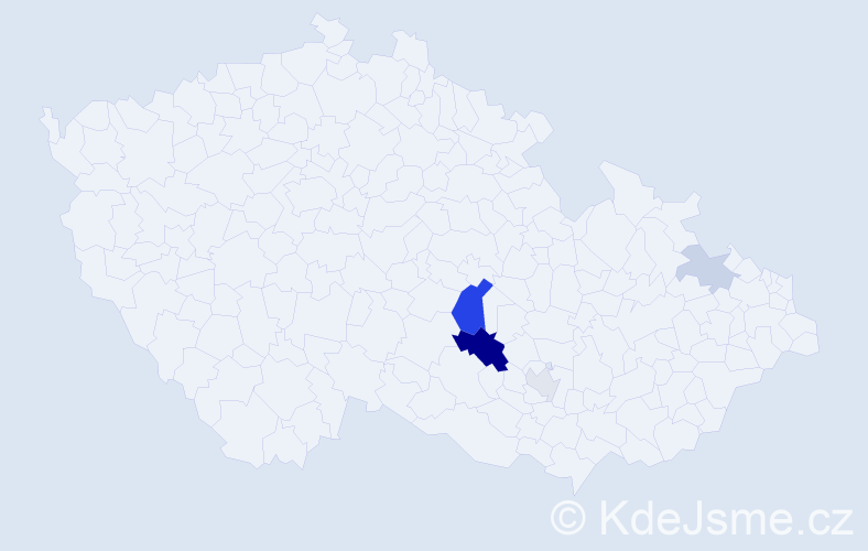 Příjmení: 'Hermanyová', počet výskytů 11 v celé ČR