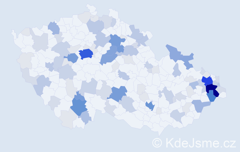Příjmení: 'Pavlásek', počet výskytů 361 v celé ČR