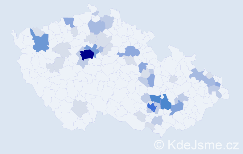 Příjmení: 'Pásek', počet výskytů 137 v celé ČR