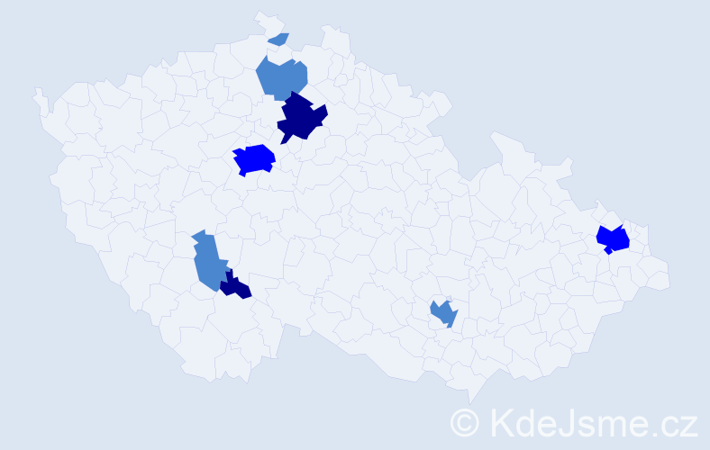 Příjmení: 'Báčková', počet výskytů 14 v celé ČR