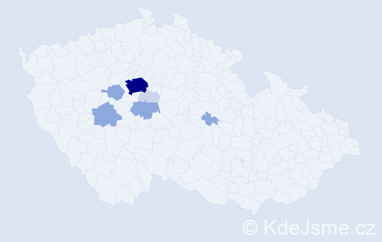 Příjmení: 'Tingl', počet výskytů 23 v celé ČR