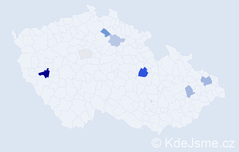 Příjmení: 'Opiela', počet výskytů 19 v celé ČR