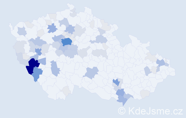 Příjmení: 'Kurcová', počet výskytů 265 v celé ČR