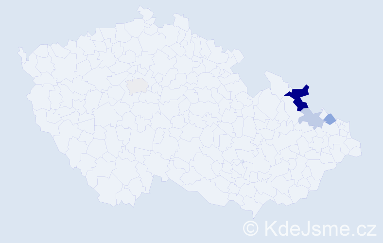 Příjmení: 'Rožanski', počet výskytů 8 v celé ČR