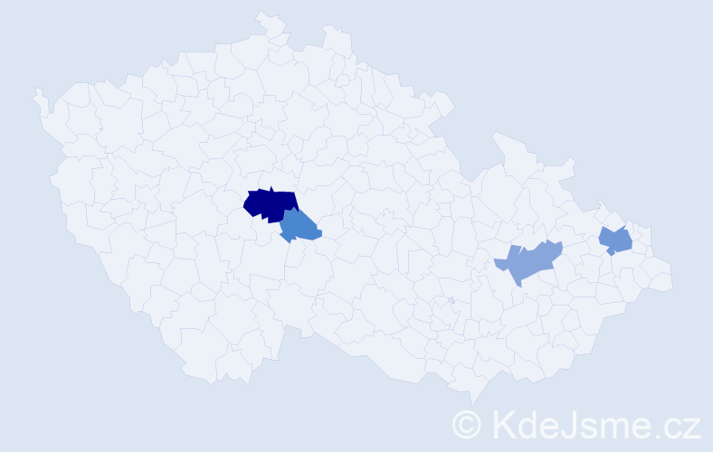 Příjmení: 'Mecka', počet výskytů 18 v celé ČR