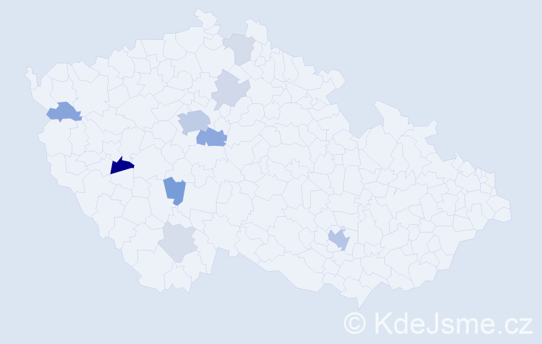 Příjmení: 'Komarnytskyy', počet výskytů 26 v celé ČR