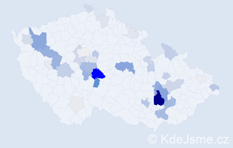 Příjmení: 'Račanská', počet výskytů 128 v celé ČR