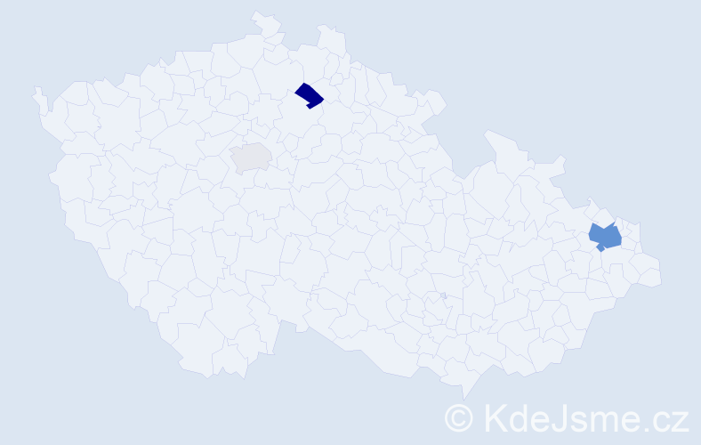 Příjmení: 'Mátéffyová', počet výskytů 7 v celé ČR