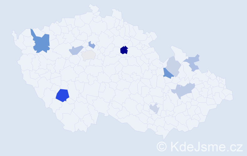 Příjmení: 'Schertler', počet výskytů 27 v celé ČR