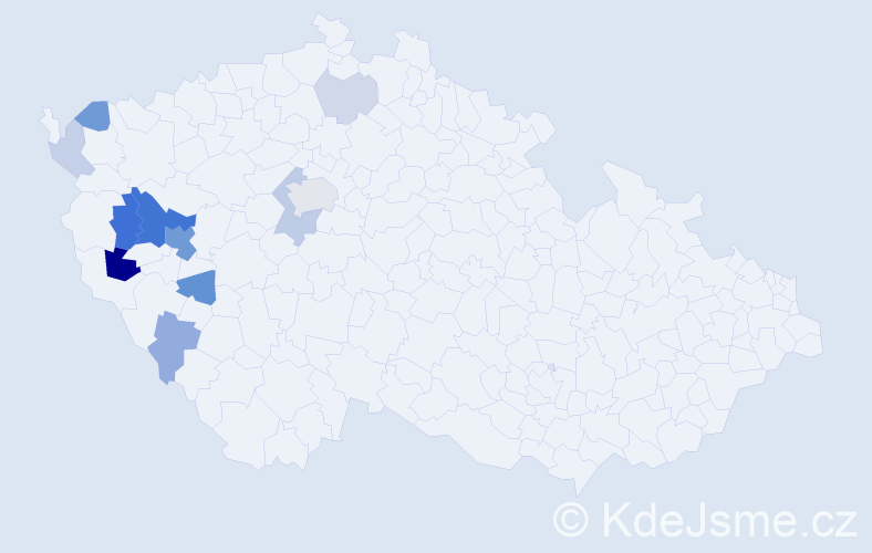 Příjmení: 'Boubel', počet výskytů 31 v celé ČR