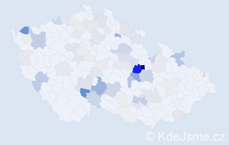 Příjmení: 'Pakosta', počet výskytů 276 v celé ČR