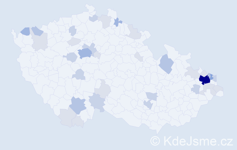 Příjmení: 'Florek', počet výskytů 89 v celé ČR