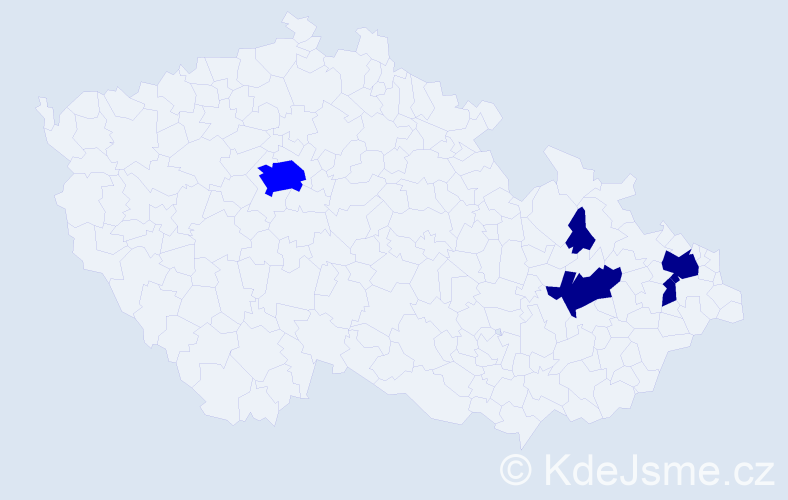 Příjmení: 'Treutlerová', počet výskytů 14 v celé ČR