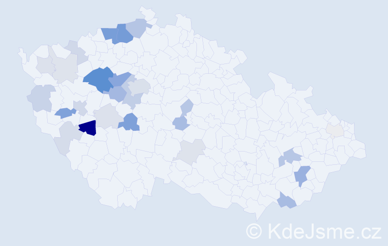 Příjmení: 'Kolská', počet výskytů 85 v celé ČR
