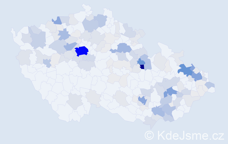 Příjmení: 'Rybková', počet výskytů 621 v celé ČR