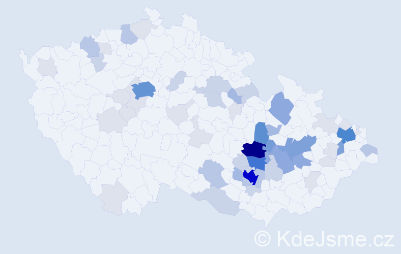 Příjmení: 'Dosedlová', počet výskytů 198 v celé ČR