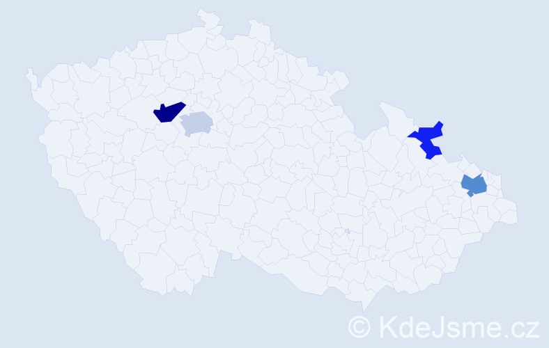 Příjmení: 'Leščáková', počet výskytů 9 v celé ČR