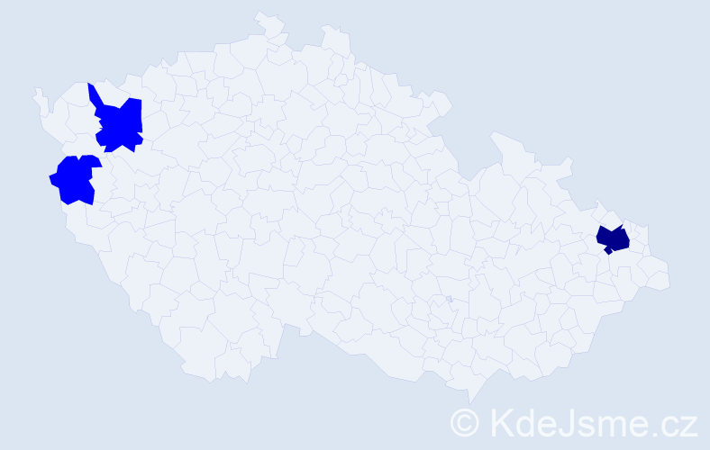 Příjmení: 'Ruck', počet výskytů 4 v celé ČR