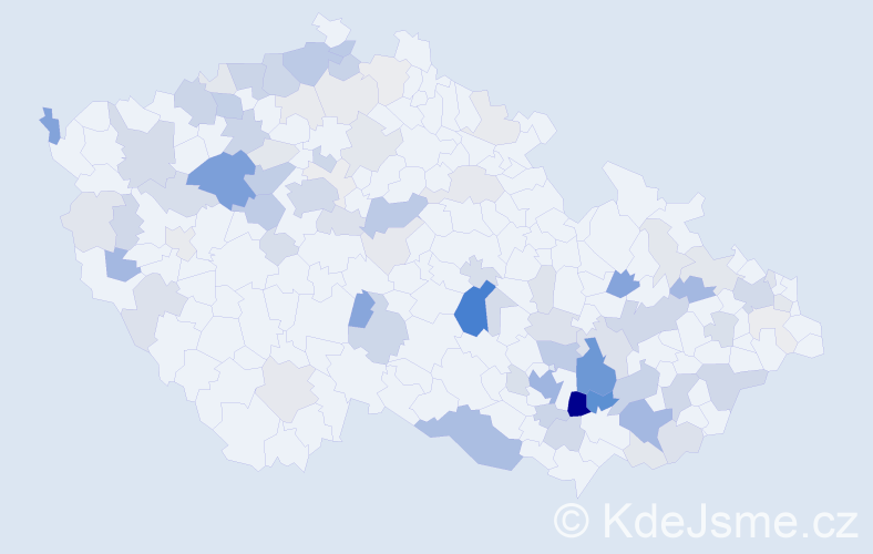 Příjmení: 'Šilerová', počet výskytů 335 v celé ČR