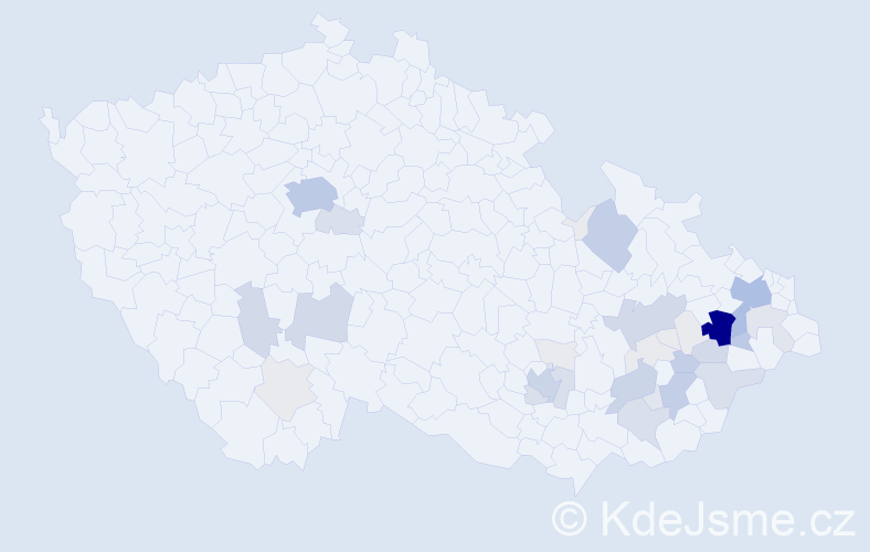 Příjmení: 'Rýc', počet výskytů 164 v celé ČR