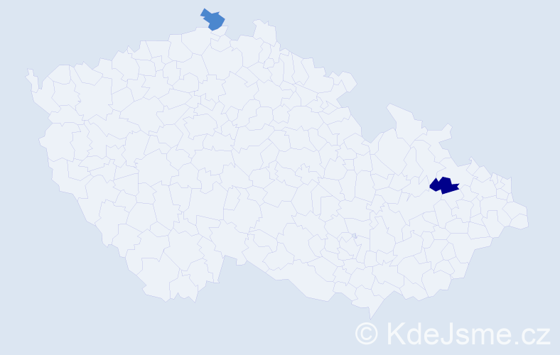 Příjmení: 'Dusková', počet výskytů 9 v celé ČR