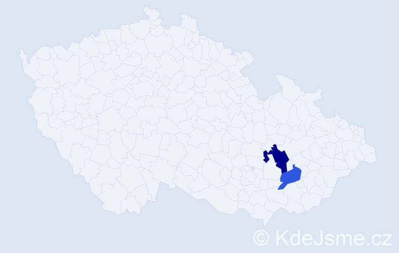 Příjmení: 'Murek', počet výskytů 6 v celé ČR