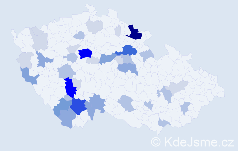 Příjmení: 'Sobolík', počet výskytů 120 v celé ČR