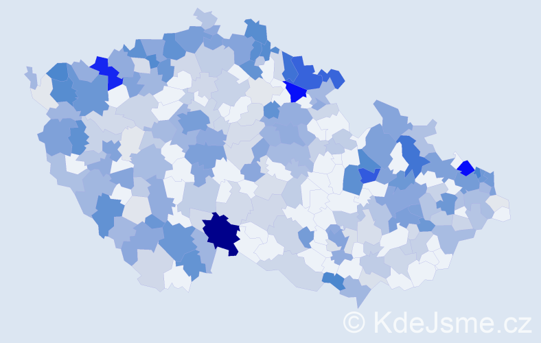 Příjmení: 'Schmidt', počet výskytů 1181 v celé ČR