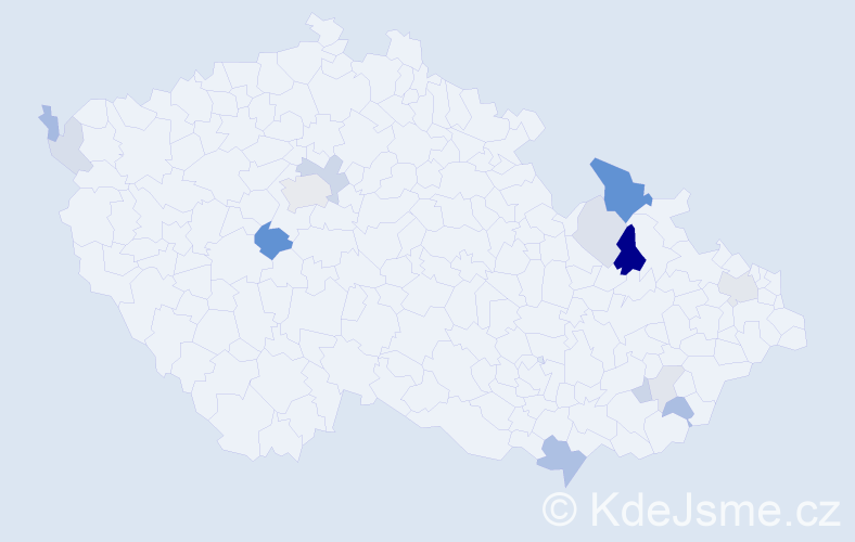 Příjmení: 'Babčák', počet výskytů 32 v celé ČR