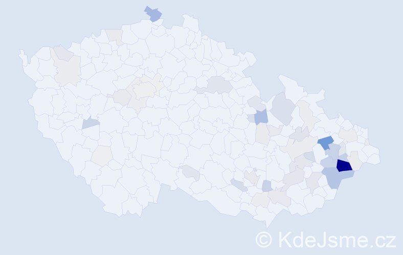 Příjmení: 'Jurajda', počet výskytů 261 v celé ČR