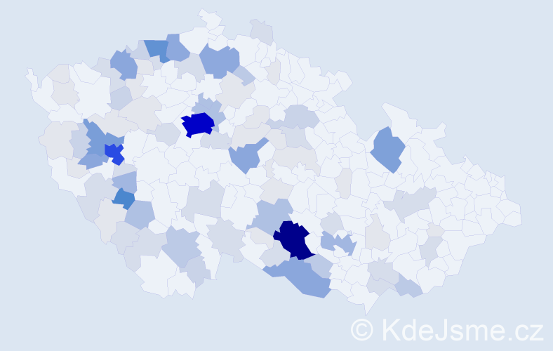 Příjmení: 'Salák', počet výskytů 324 v celé ČR