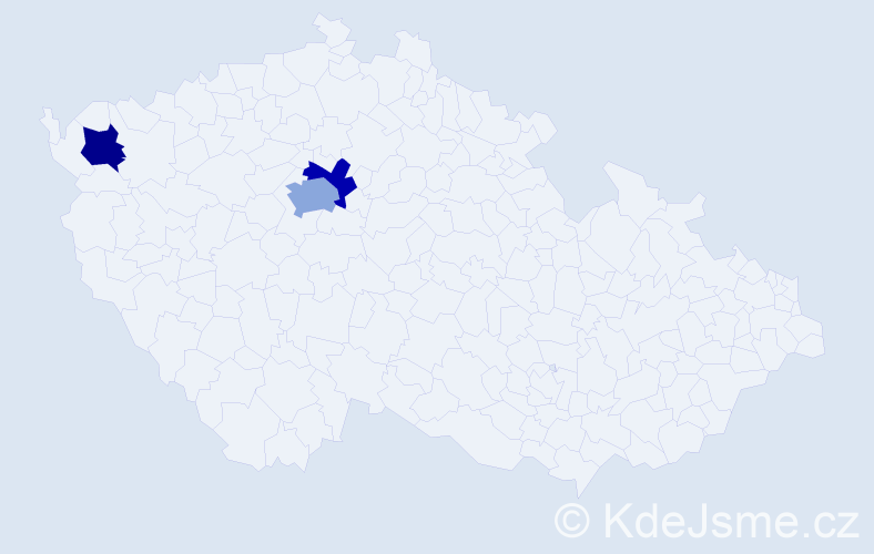 Příjmení: 'Smyth', počet výskytů 4 v celé ČR