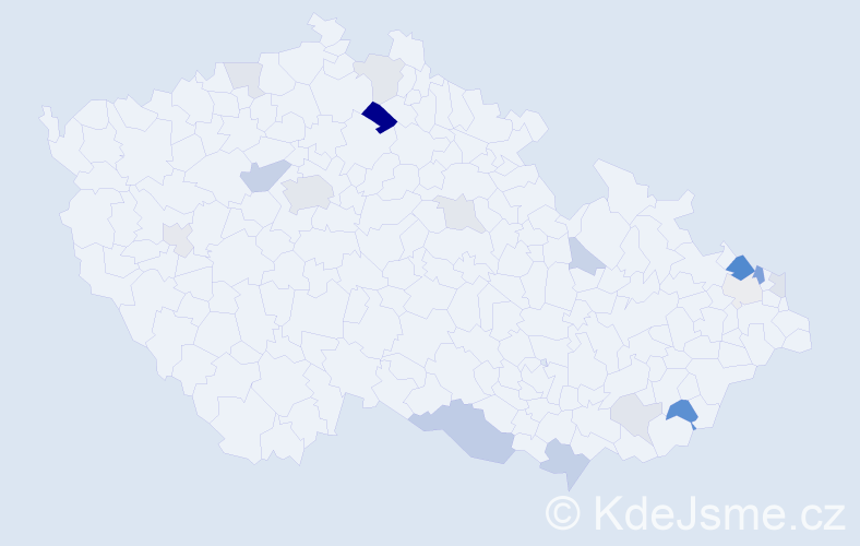Příjmení: 'Koska', počet výskytů 42 v celé ČR