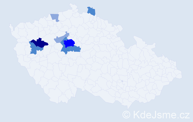 Příjmení: 'Priglová', počet výskytů 20 v celé ČR
