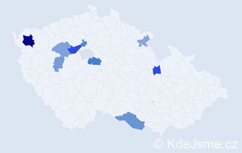 Příjmení: 'Pivarčiová', počet výskytů 20 v celé ČR