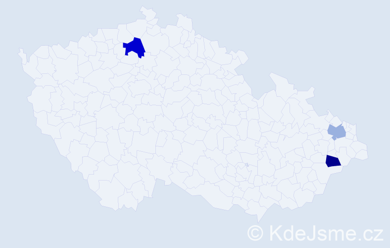 Příjmení: 'Cipiková', počet výskytů 7 v celé ČR