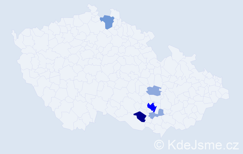 Příjmení: 'Šles', počet výskytů 22 v celé ČR