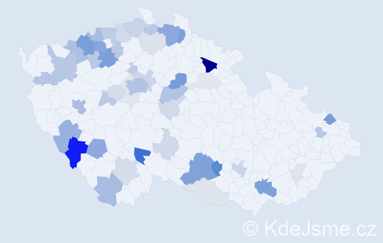 Příjmení: 'Keilová', počet výskytů 153 v celé ČR