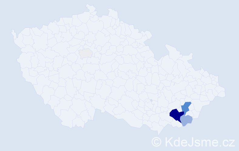 Příjmení: 'Hezucká', počet výskytů 14 v celé ČR