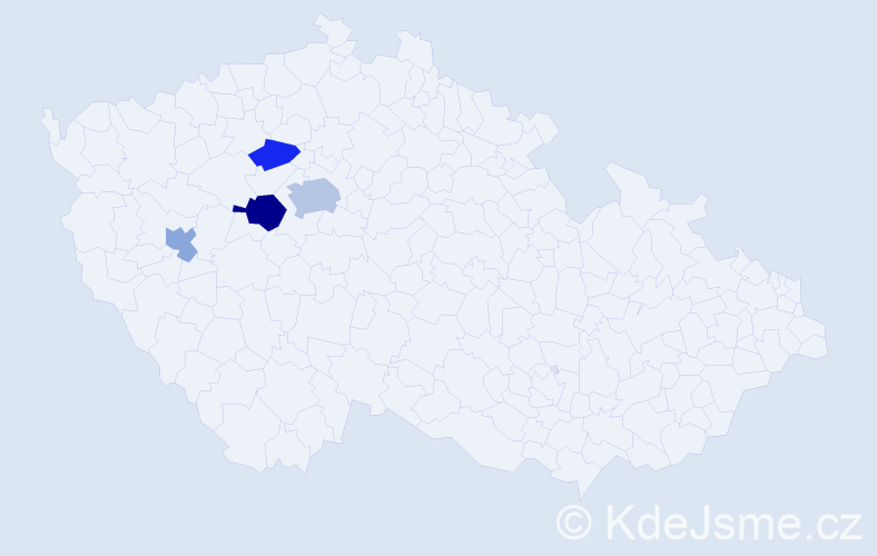 Příjmení: 'Hrytsenko', počet výskytů 7 v celé ČR