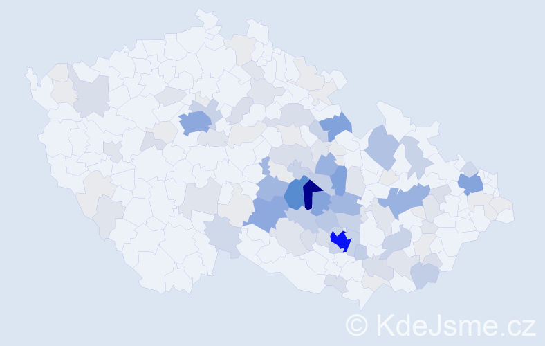 Příjmení: 'Peňázová', počet výskytů 436 v celé ČR