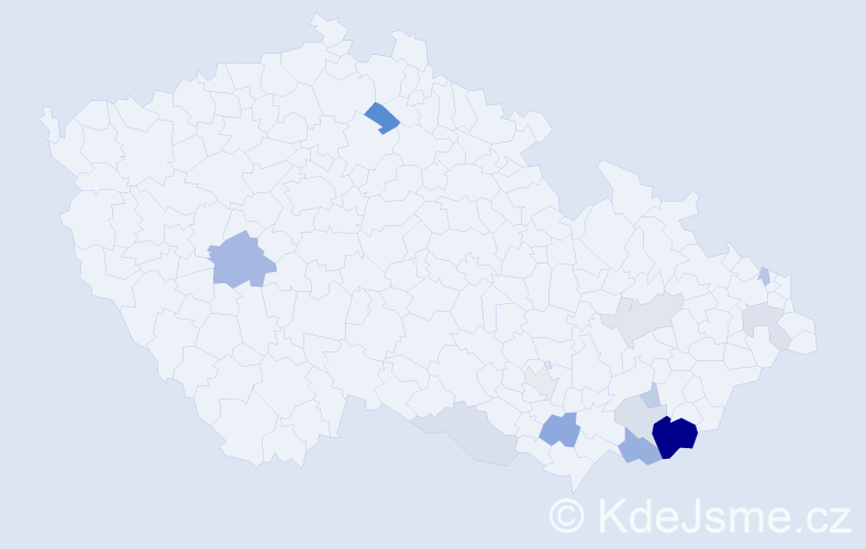 Příjmení: 'Breznický', počet výskytů 31 v celé ČR