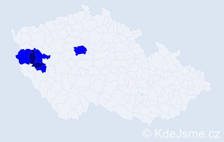 Příjmení: 'Umnerová', počet výskytů 8 v celé ČR