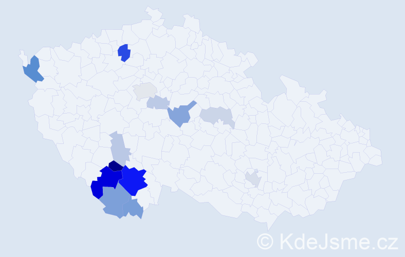 Příjmení: 'Rotbauer', počet výskytů 41 v celé ČR